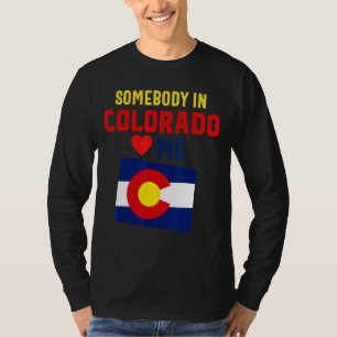 T-shirt Quelqu'Un En Amours Colorado Denver Drapeau Souven