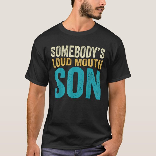 T-shirt Quelqu'un est bruyante bouche Son Rétro Favori enf (Devant)