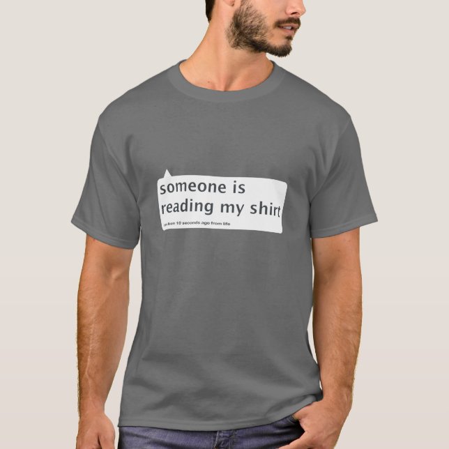 T-shirt Quelqu'un lit ma chemise (Devant)