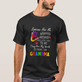 T-shirt Quelqu'Un M'A Emballé Autour De Son Petit Doigt