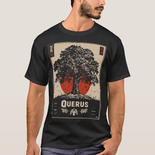 T-shirt Querus Chêne Arbre Forêt ancienne Conception de la (Devant)