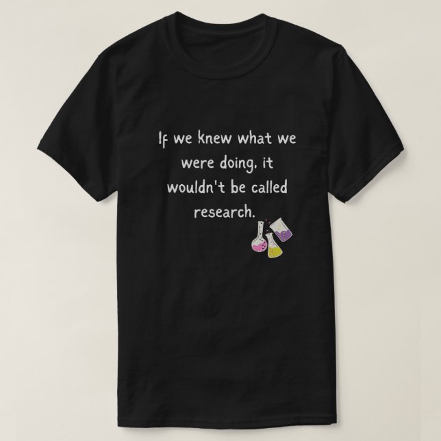 T-shirt Qu'est-ce que la recherche est une question pour l (Design devant)