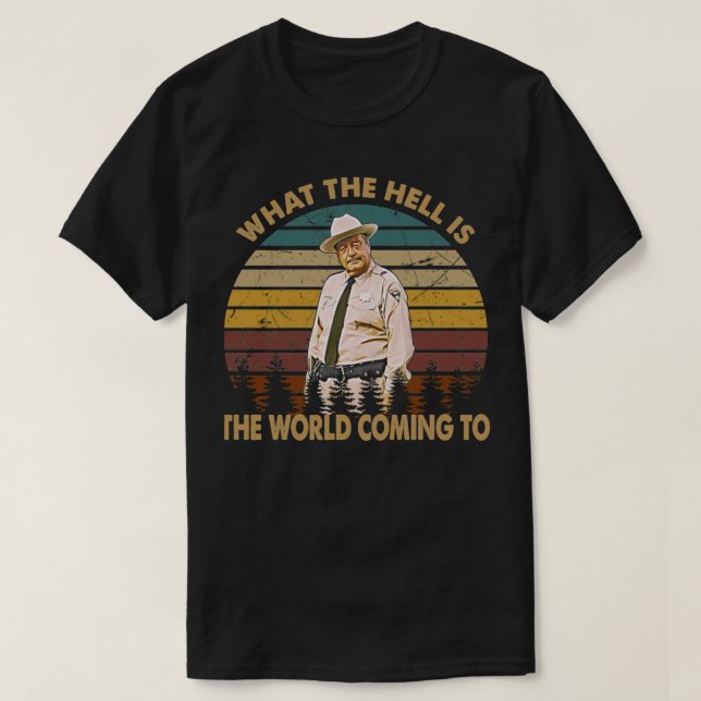 T-shirt Qu'est-ce que l'enfer Smokey le bandit sourire vis (Design devant)