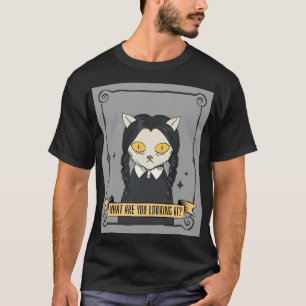 T-shirt Qu'Est-Ce Que Vous Regardez Sur Mercredi Cat