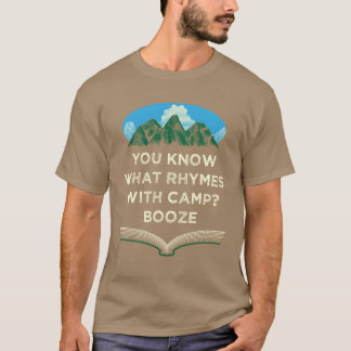 T-shirt Qu'est-ce qui rime avec Camp Buveur de bière amate