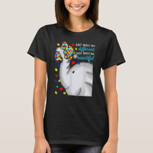 T-shirt Qu'est-ce qui vous différencie Puzzle Éléphant Aut