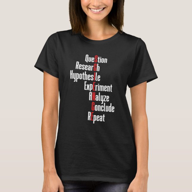 T-shirt Question Recherche Chimie Physique (Devant)