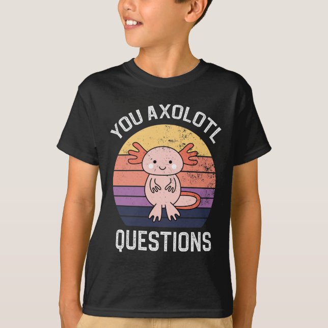 T-shirt Questions Axolotl (Devant)