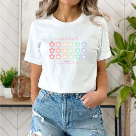 T-shirt Questions de santé mentale | Fleurs rétro Pastel R
