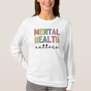 T-shirt Questions de santé mentale Sensibilisation à la