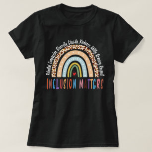 T-shirt Questions D'Inclusion, Éducation Spéciale, Autis