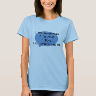 T-shirt Questions jumelles communes de réponse - pièce en