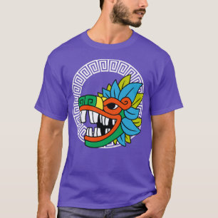 T-shirt Quetzalcoatl Aztèque Serpent à Plumes Maya Inca À