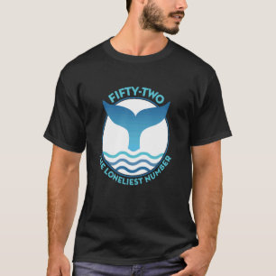 T-shirt Queue de baleine bleue avec vague et 52 baleine so
