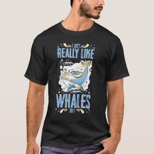 T-shirt Queue de baleine bleue baleines à bosse citations