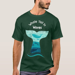 T-shirt Queue De Baleine En Vagues