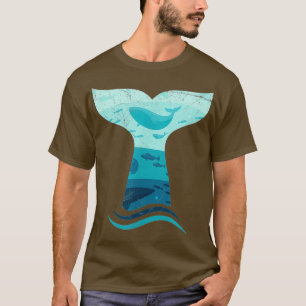 T-shirt Queue de baleines dans les vagues Orca Océan
