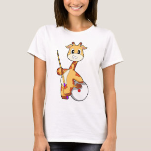 T-shirt Queue de billard pour les sports de Girafe