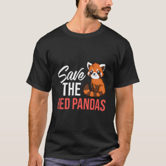 T-shirt Queue de l'habitat de l'animal Panda roux