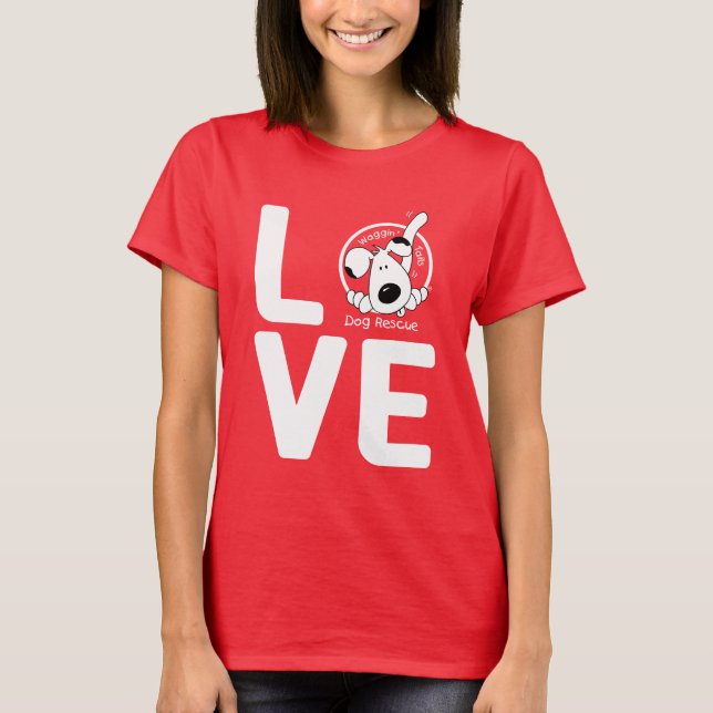 T-shirt Queues de Waggin d'AMOUR - femmes foncées (Devant)