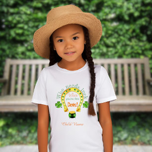 T-Shirt Qui a besoin de chance mignon enfants St Patrick's