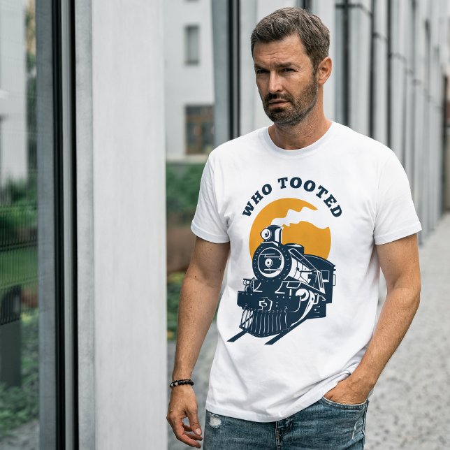 T-shirt Qui a pris le train ingénieur et la locomotive fer (Créateur téléchargé)