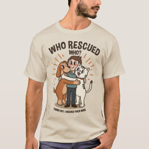 T-shirt Qui a Secouru Qui ? Coeur de sertissage pour ani