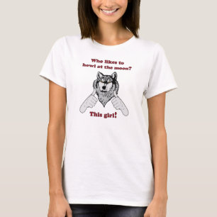 T-shirt Qui aime hurler à la lune ? Cette fille !