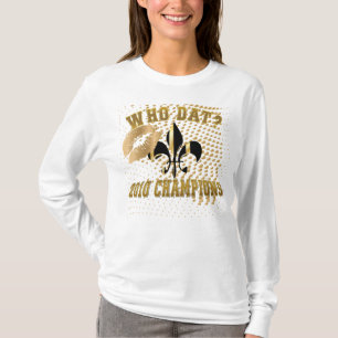 T-shirt Qui dat?2010 champions/fleur de Lis/amour/baiser