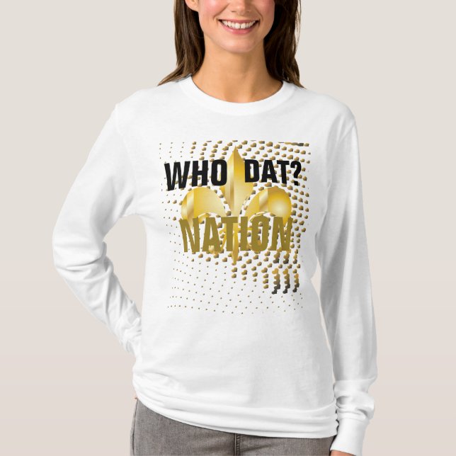 T-shirt Qui dat ? nation/coeur d'or accent noir (Devant)