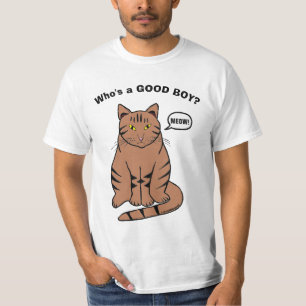 T-shirt Qui est un bon garçon ? Parler de Tabby Cat Funny