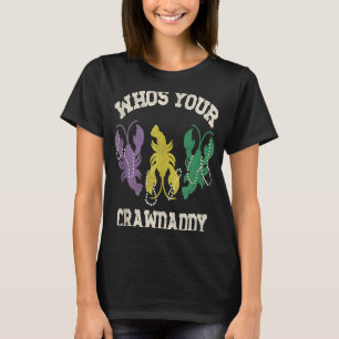 T-shirt Qui est votre père Mardi Gras Crawfish Hommes et f