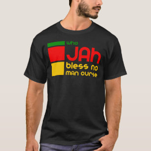 T-shirt Qui Jah bénit Aucun Homme Malédiction - Rasta Good