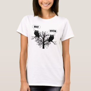 T-shirt Qui lequel hiboux d'humour de grammaire