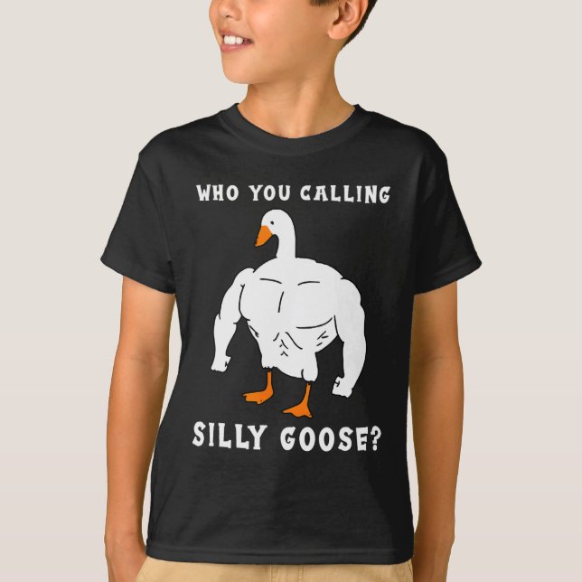 T-shirt Qui Vous Appelez Silly Goose Funny Gym meme (Devant)