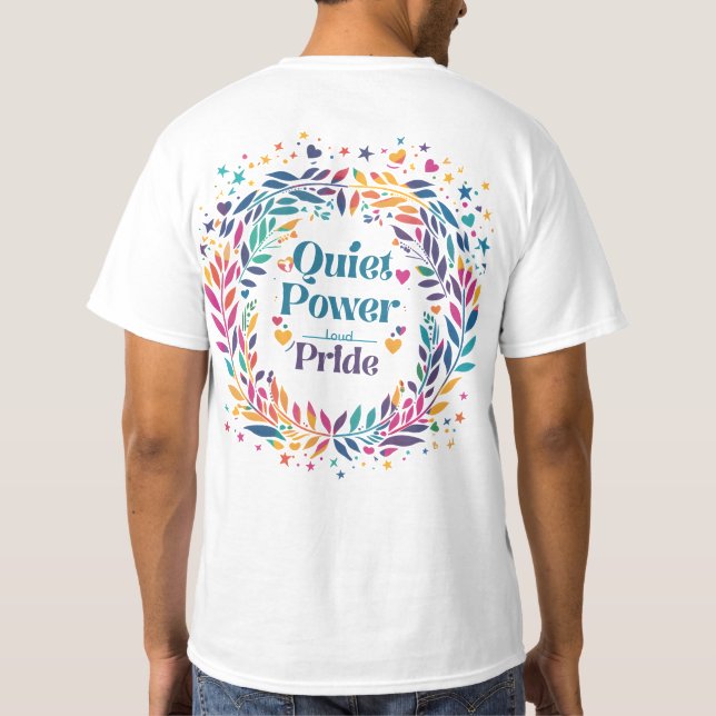 T-shirt Quiet Power Loud Pride LGBTQ Camping (Dos)