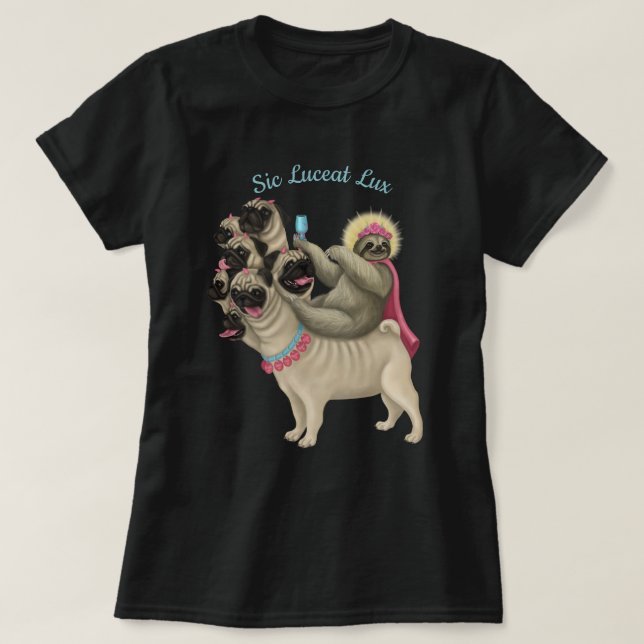 T-shirt Qu'il y ait de la lumière - Sloth of Babel (Design devant)