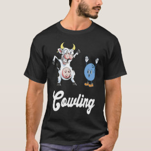 T-shirt Quille de bowling de vache Bowling drôle Grève de