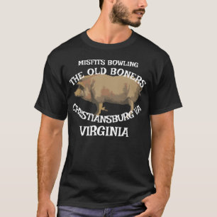 T-SHIRT QUILTS DE BOWLING ANCIENS OSSEMENTS CHRISTIANSBURG