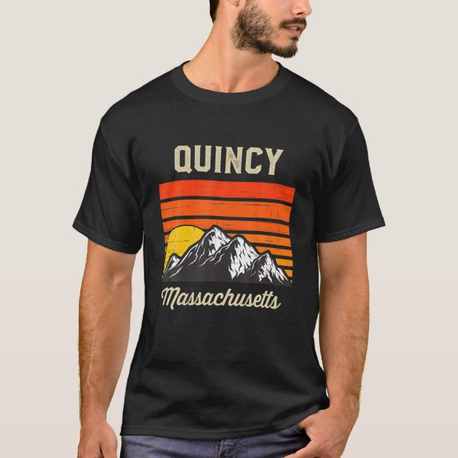 T-shirt Quincy Massachusetts Hometown City State USA (Devant)