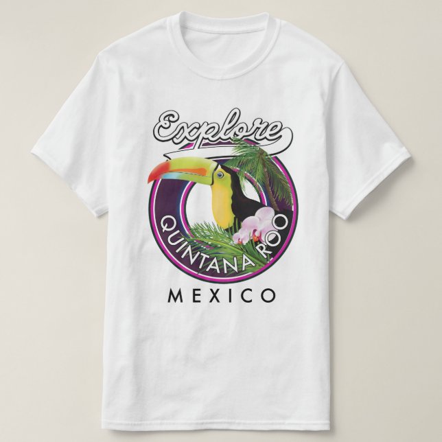 T-shirt Quintana Roo holbox plage mexico. (Design devant)