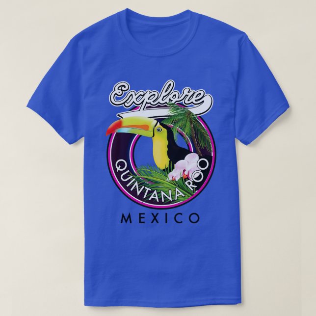 T-shirt Quintana Roo holbox plage mexique patch voyage (Design devant)