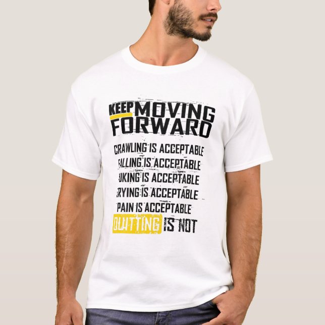 T-shirt Quitter N'Est Pas Motivationnel Citations Exercice (Devant)