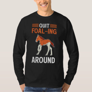 T-shirt Quittez le poulain autour de Scottish Highland Hor