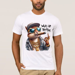 T-shirt quoi de neuf frère écureuil fume le cigare