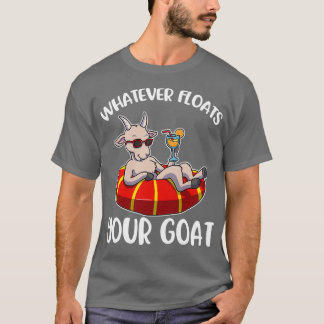 T-shirt Quoi que Flotte Votre Chèvre Amusante nage Cadeau