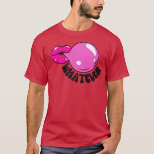 T-shirt Quoi que Lips Bubble Gum Art 90s Retro