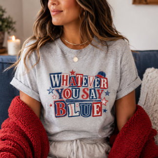 T-shirt Quoi que vous disiez Bleu Arbitre Drôle Baseball
