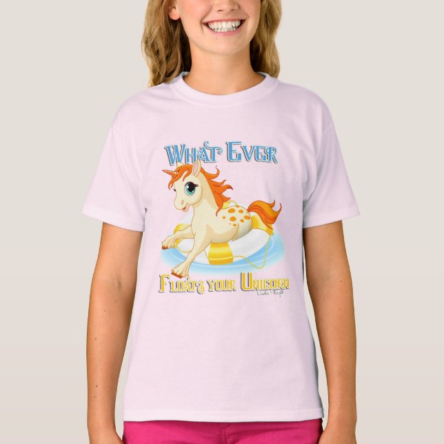 T-shirt Quoi qu'il flotte votre licorne (Devant)