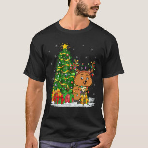 T-shirt Quokka Lover Matching Xmas Lighting Quokka Christm
